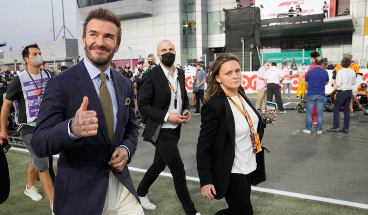 David Beckham and other celebrities at Qatar Grand Prix - in pictures